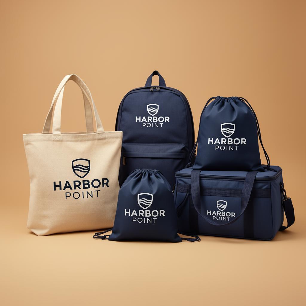 Bags promotional products with branded owl logos