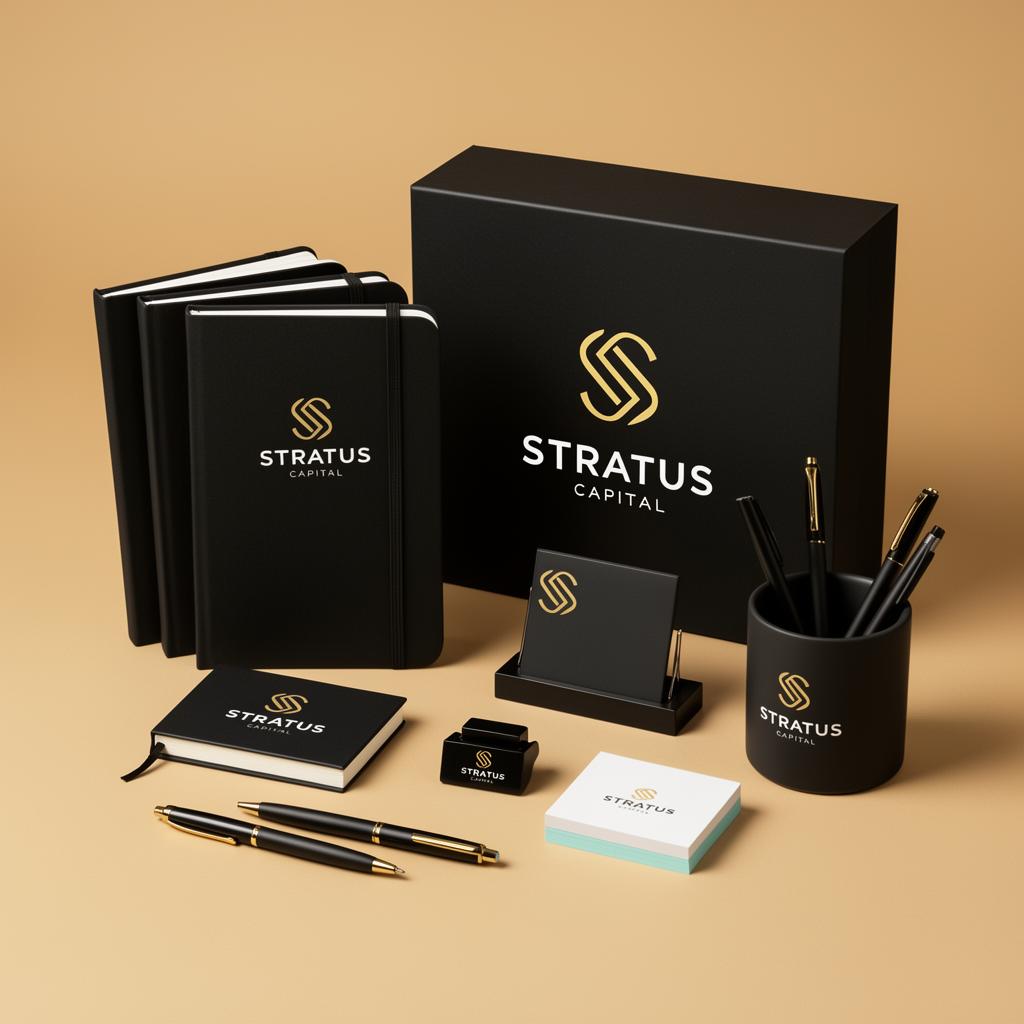 Office & Notebooks promotional products with branded owl logos
