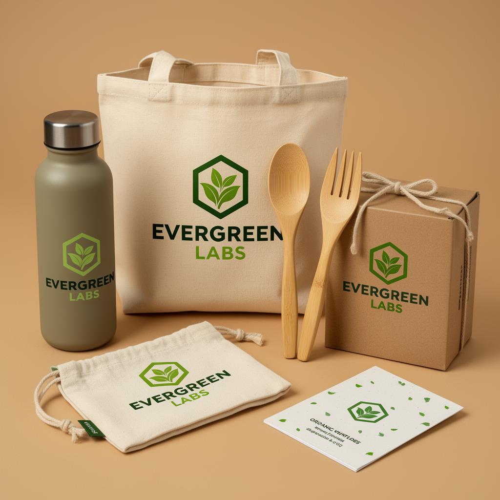 Wellness & Eco promotional products with branded owl logos